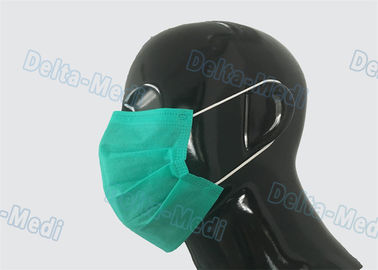 Máscara protetora descartável médica estéril verde Eco não tecido 17.5x9.5cm amigável