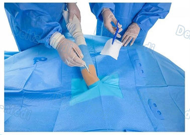Blocos do procedimento feito sob encomenda da cirurgia do hospital, jogo estéril descartável cirúrgico do membro superior com filme elástico