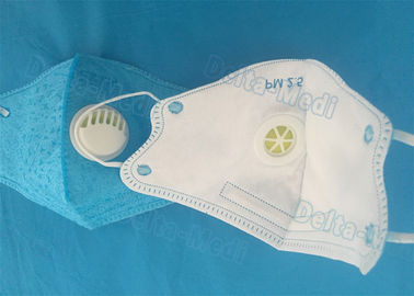 Máscara protetora descartável da poeira azul de Earloop N95 com anti poluição da válvula