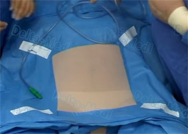 A laparoscopia cirúrgica drapeja, paciente descartável estéril drapeja com cor do azul de ETO