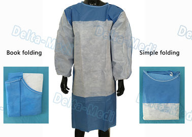 Os vestidos descartáveis do hospital do delta, tela de SMS reforçaram resistente fluido do vestido cirúrgico na área crítica