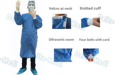 Vestido cirúrgico descartável da barreira, álcool do vestido da cirurgia de SMS resistente com toalhas