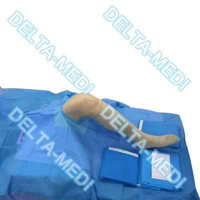 Bloco cirúrgico descartável do Arthroscopy do reforço PP/SMS/SMMS/SMMMS para o joelho, ombro, extremidade, quadril, mão, pé