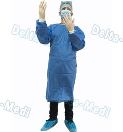 Vestido cirúrgico descartável azul, vestido do cirurgião de SMS com toalhas de mão