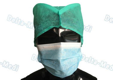 Laço não tecido cirúrgico descartável médico verde dos tampões no tipo traseiro para o hospital