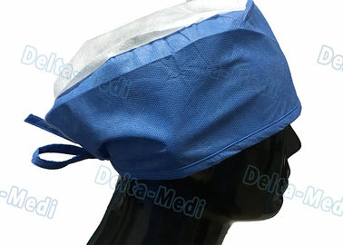 Tampões médicos descartáveis com coroa branca, chapéus descartáveis respiráveis de Doctor S da sala de operações