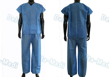 Sobre costurar do fechamento descartável esfregue ternos, azul feito sob encomenda do tamanho esfregam o terno