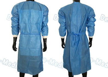 Vestido cirúrgico descartável não tecido 40 simples de SBPP - 60gsm com a correia de cintura dianteira