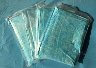 Folhas médicas descartáveis da cor azul, folhas de cama médicas 40 - 100gsm