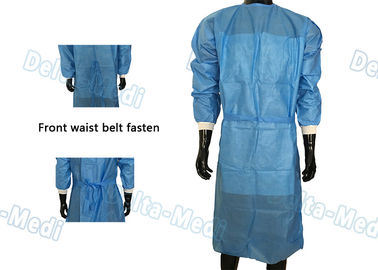 Vestido cirúrgico descartável não tecido 40 simples de SBPP - 60gsm com a correia de cintura dianteira