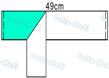 O azul/verde drapeja Op - grave a superfície descartável autoadesiva 50 x 9CM do jogo 50 X 10CM