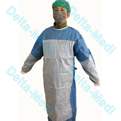 Vestido cirúrgico descartável reforçado poli de SMS SMMS