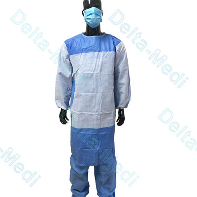 Vestido cirúrgico descartável reforçado poli de SMS SMMS