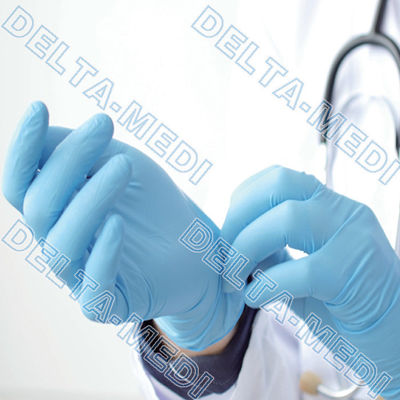 Luvas descartáveis da mão do punho frisado para o cofre forte industrial dos cuidados médicos
