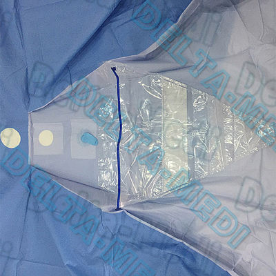 Escuro - cirúrgico estéril descartável azul de SBPP drapeja para a urologia com saco de coleção