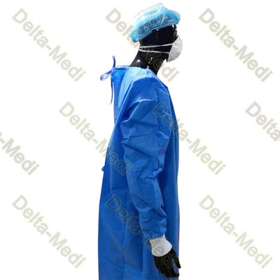 Vestido cirúrgico descartável estéril de SBPP SMS com punho feito malha