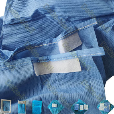 Resistência à tração poderosa cirúrgica descartável feita malha azul do vestido 50*80cm do punho