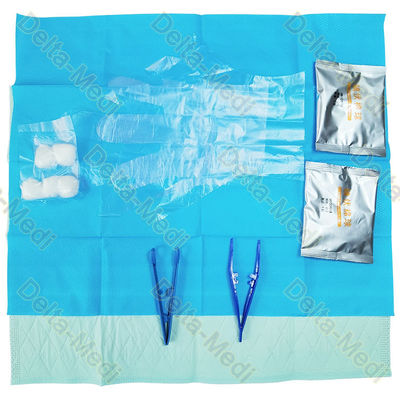 A utilidade Perineal estéril descartável das luvas de Kit With Underpad Cotton Ball do cuidado drapeja
