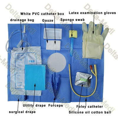 Caixa Urethral do cateter do cateter de Kit With Drainage Bag Foley do cateter da clínica