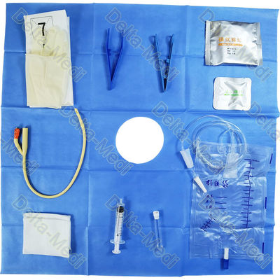 Tubo de ensaio Urethral estéril descartável de Kit With Foley Catheter Syringe do cateter