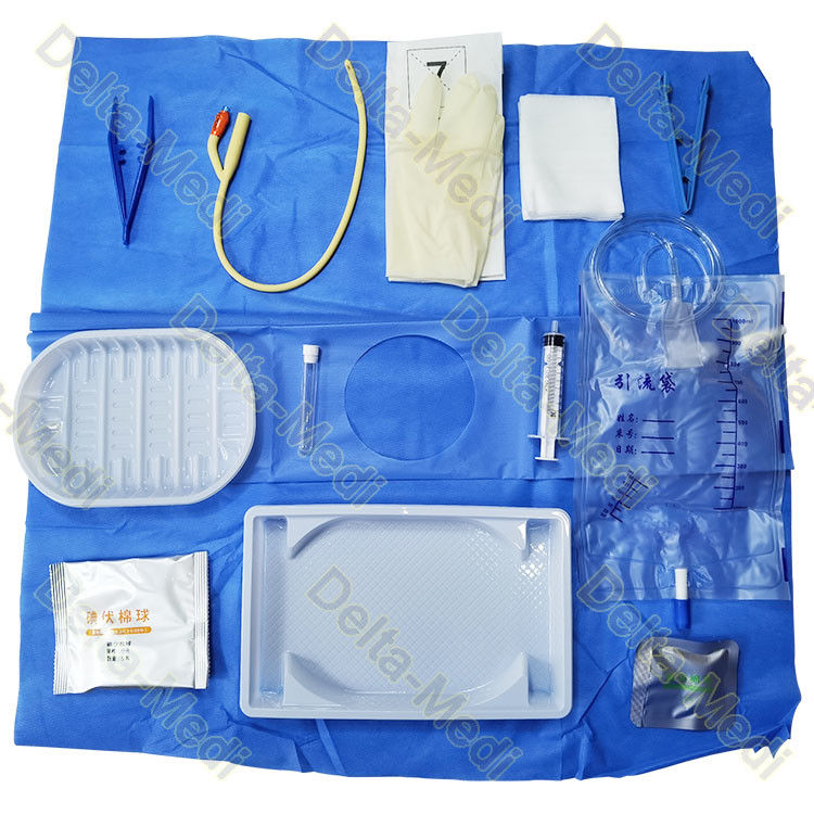 Jogos Urethral descartáveis médicos estéreis Catheterication Kit With Latex Foley do cateter